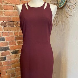 Elizabeth and James Maroon Dress